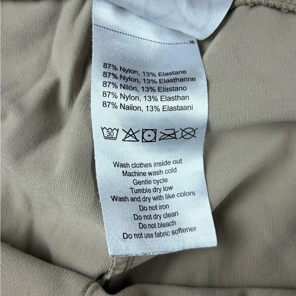 Yogipace Women’s Pull On Pants Pockets Beige Size XXL